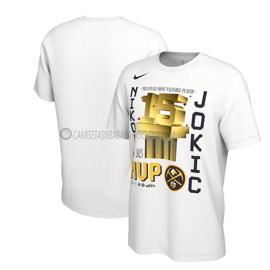 camisetas nikola jokic denver nuggets de 23621a8 hombre mvp 2023 blanco