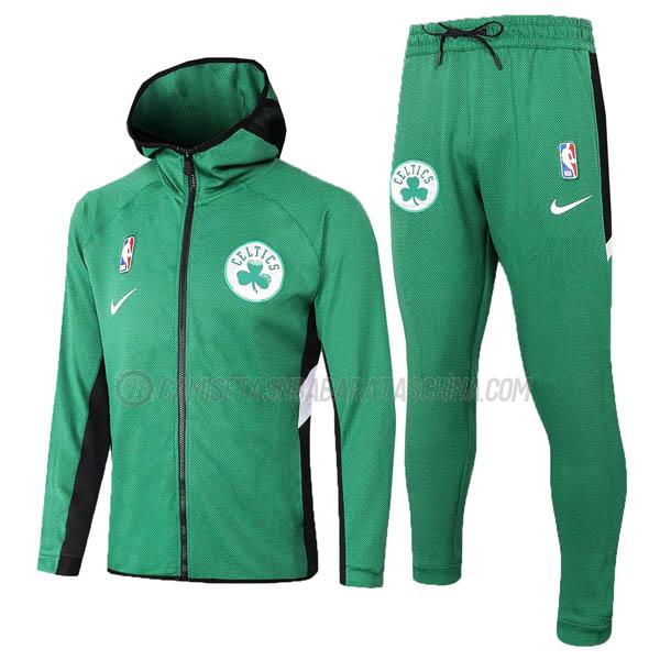 chaqueta con capucha boston celtics de 2023 verde