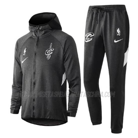 chaqueta con capucha cleveland cavaliers de 2023 negro