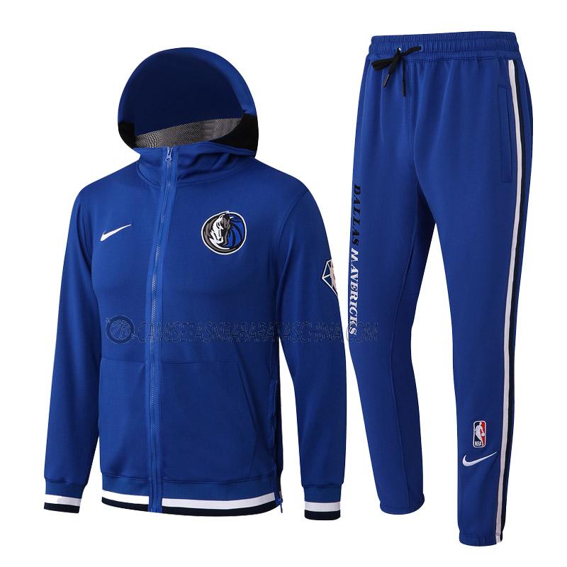 chaqueta con capucha dallas mavericks de hombre ccc017 2022 azul