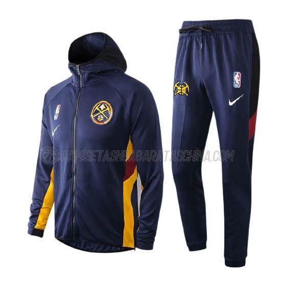 chaqueta con capucha denver nuggets de 2023 azul