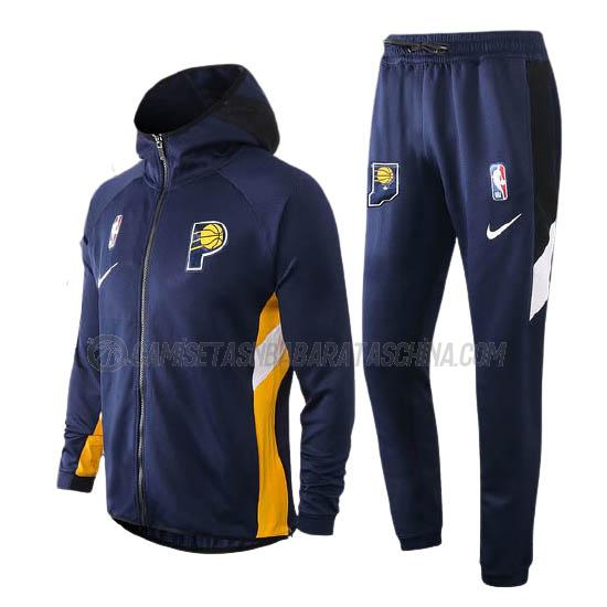 chaqueta con capucha indiana pacers de 2023 azul