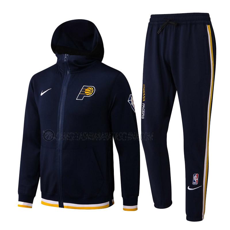 chaqueta con capucha indiana pacers de hombre ccc021 2022 azul marino