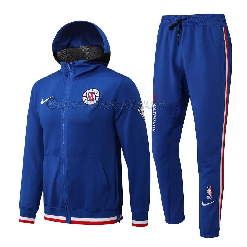 chaqueta con capucha los angeles clippers de hombre ccc018 2022 azul