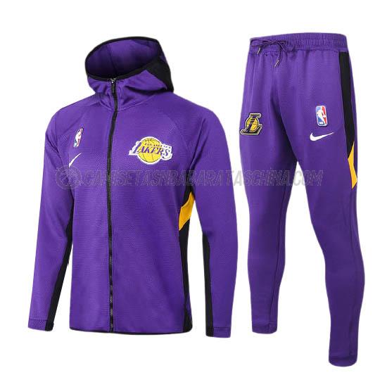 chaqueta con capucha los angeles lakers de 2023 púrpura