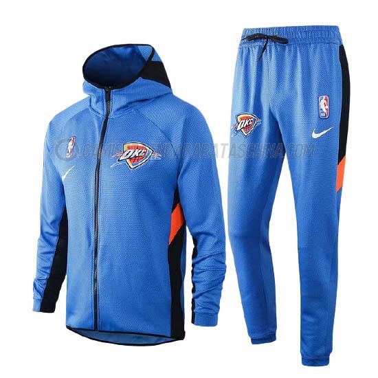 chaqueta con capucha oklahoma city thunder de 2023 azul