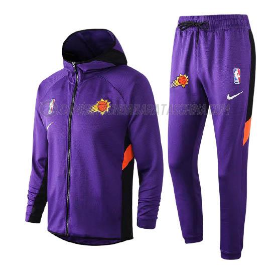 chaqueta con capucha phoenix suns de 2023 púrpura