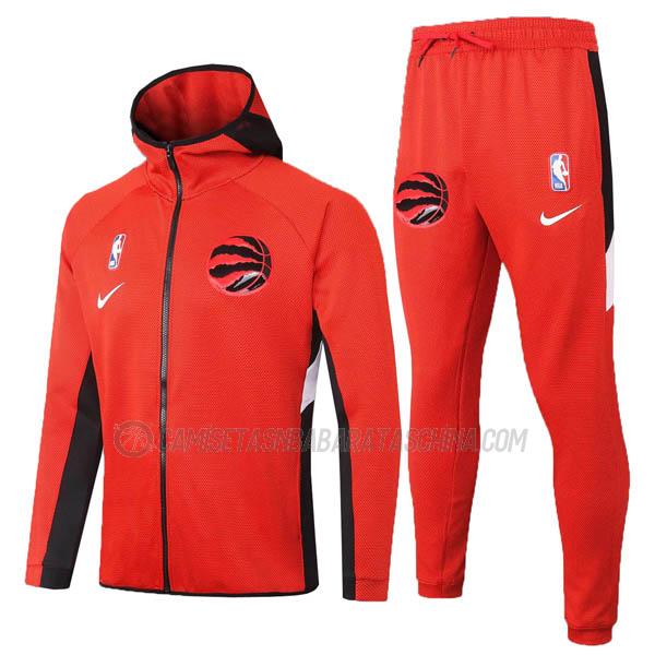 chaqueta con capucha toronto raptors de 2023 rojo