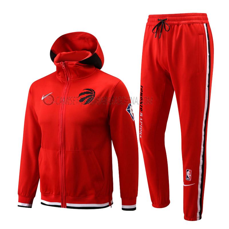 chaqueta con capucha toronto raptors de hombre ccc004 2022 rojo