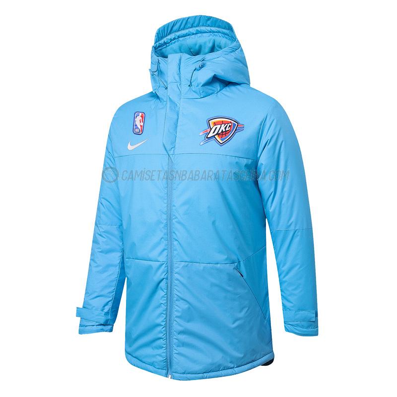 chaqueta de algodón oklahoma city thunder de 2023 azul