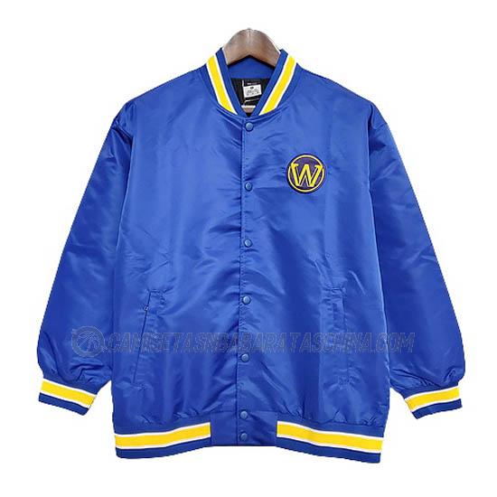 chaqueta de beisbol golden state warriors de 2021 azul