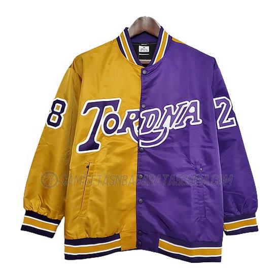 chaqueta de beisbol kobe bryant los angeles lakers de 2021 amarillo