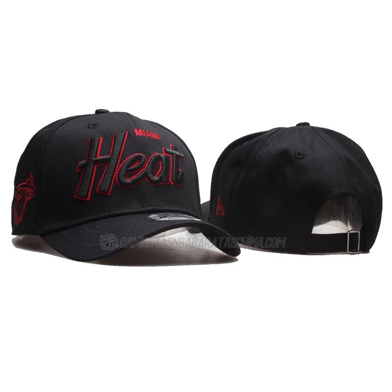 gorras de béisbol miami heat de 2023 negro