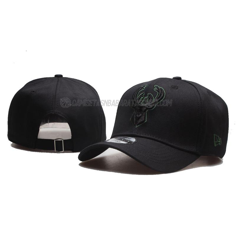 gorras de béisbol milwaukee bucks de xl1 2023 negro