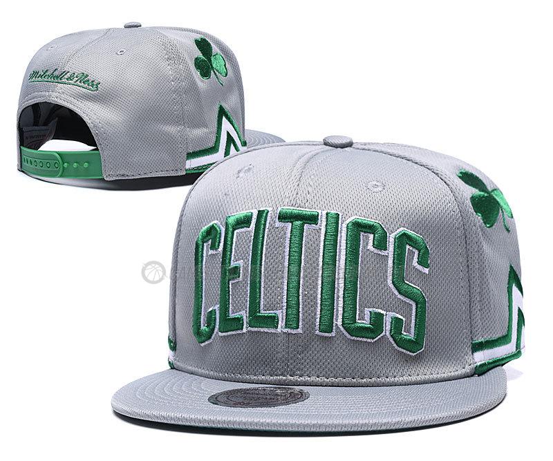 gorras de hip hop boston celtics de chh3 gris