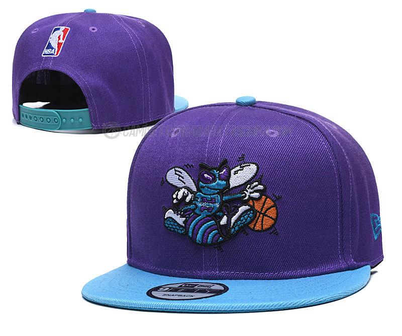 gorras de hip hop charlotte hornets de chh4 púrpura