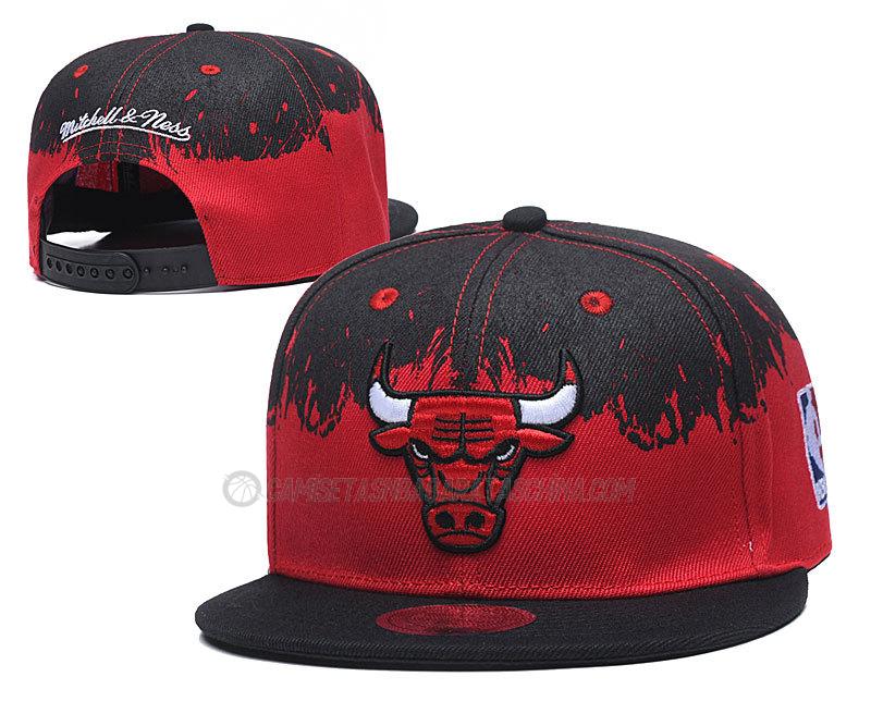 gorras de hip hop chicago bulls de chh23 rojo negro