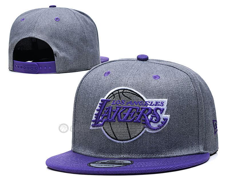 gorras de hip hop los angeles lakers de chh55 gris