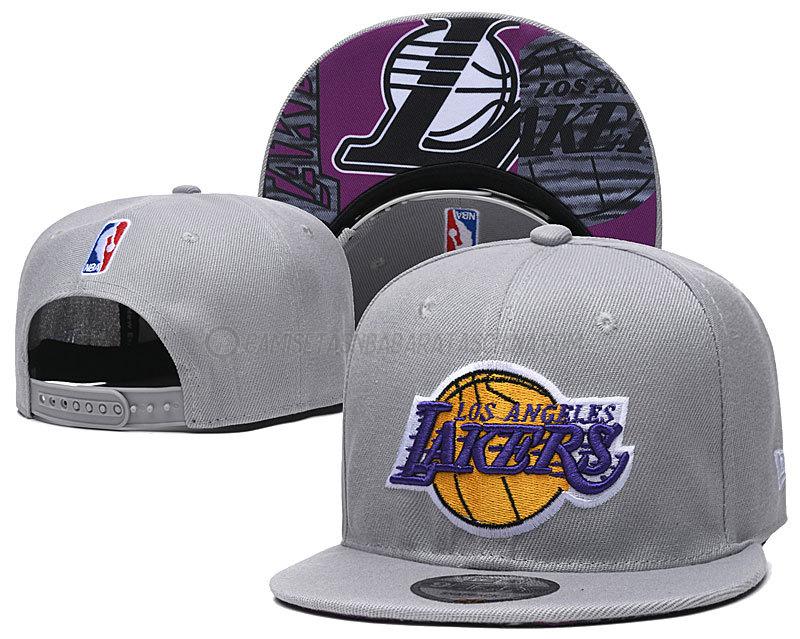 gorras de hip hop los angeles lakers de chh57 gris