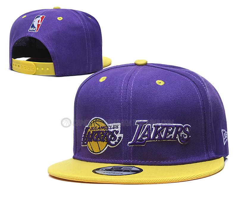 gorras de hip hop los angeles lakers de chh62 púrpura