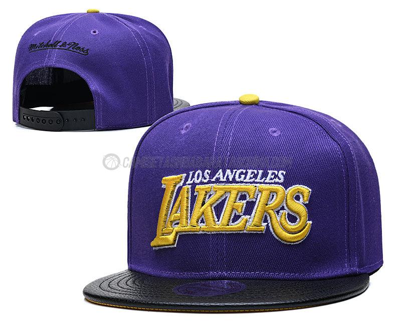 gorras de hip hop los angeles lakers de chh64 púrpura