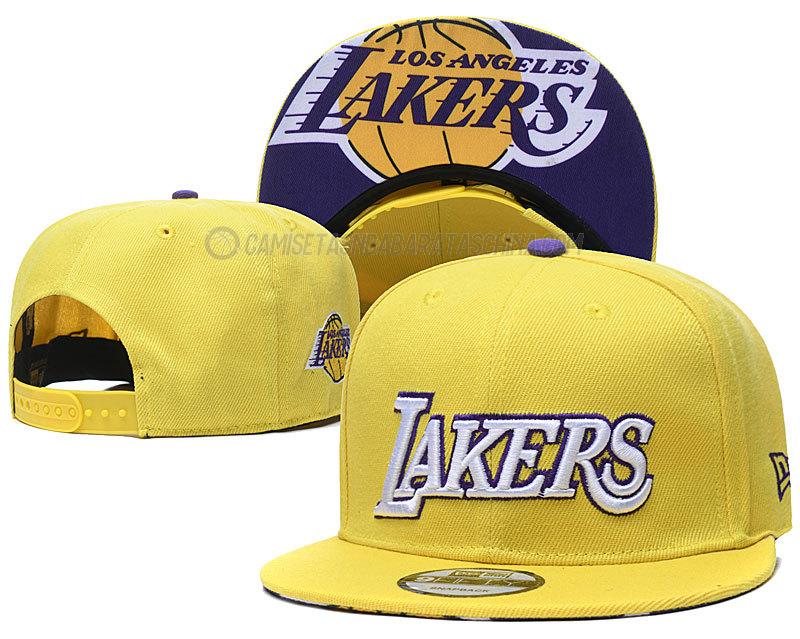 gorras de hip hop los angeles lakers de chh65 amarillo