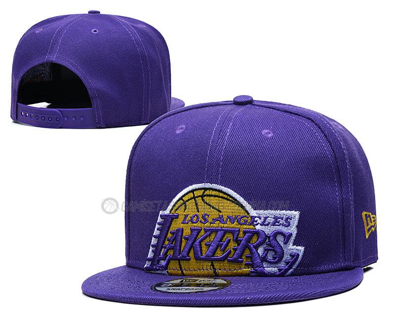 gorras de hip hop los angeles lakers de chh66 púrpura