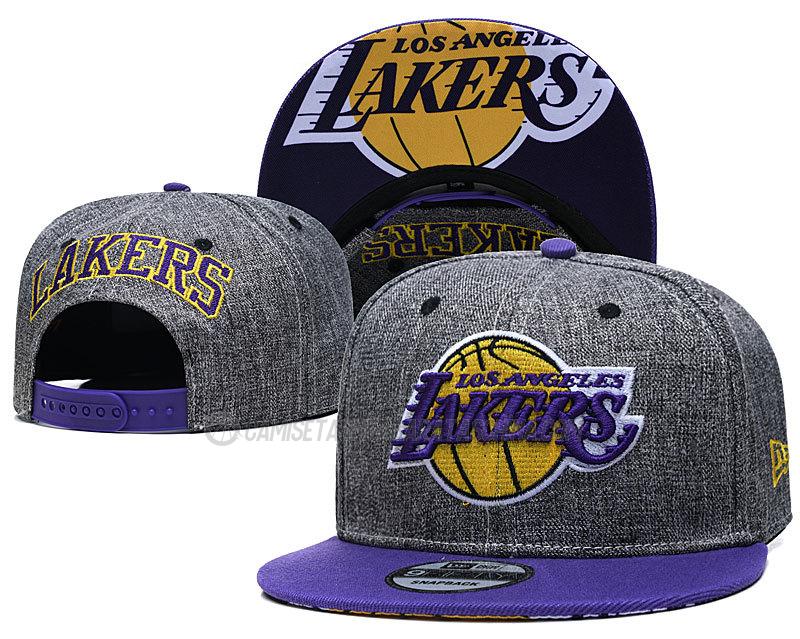 gorras de hip hop los angeles lakers de chh68 gris