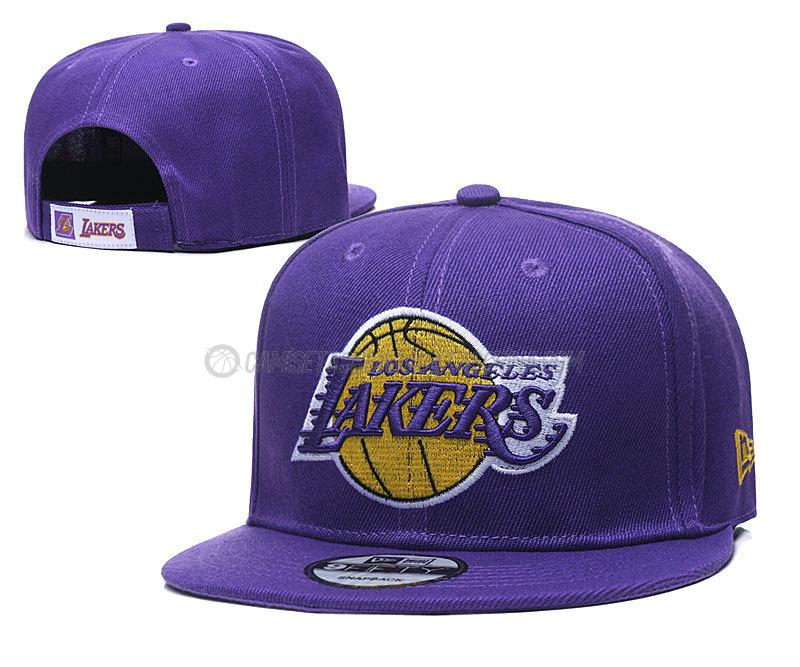 gorras de hip hop los angeles lakers de chh69 púrpura