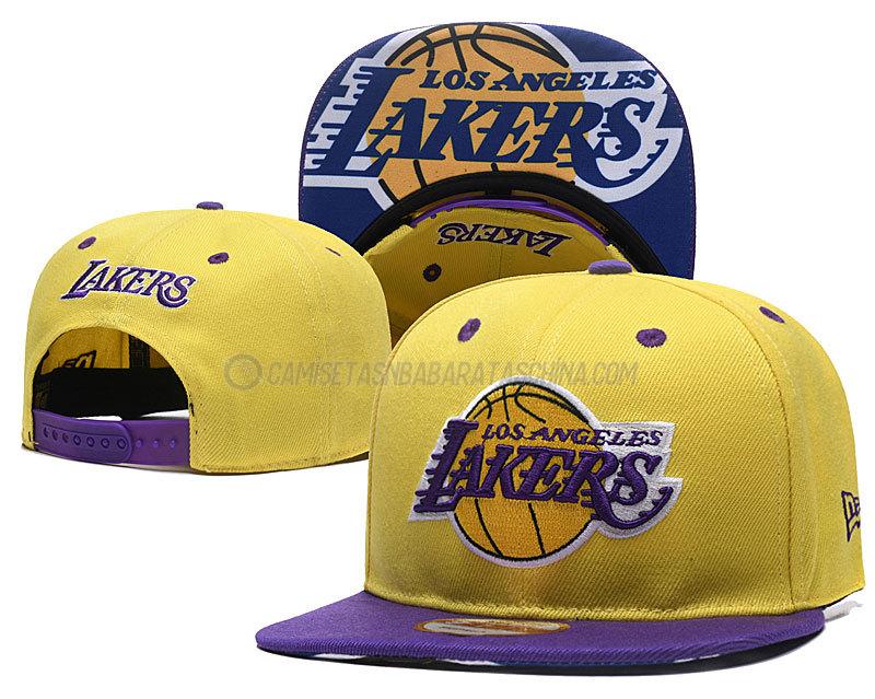 gorras de hip hop los angeles lakers de chh70 amarillo