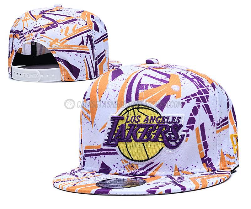 gorras de hip hop los angeles lakers de chh71 blanco