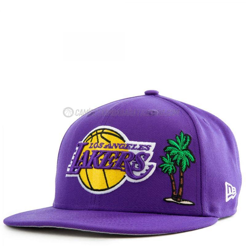 gorras de hip hop los angeles lakers de chh72 púrpura