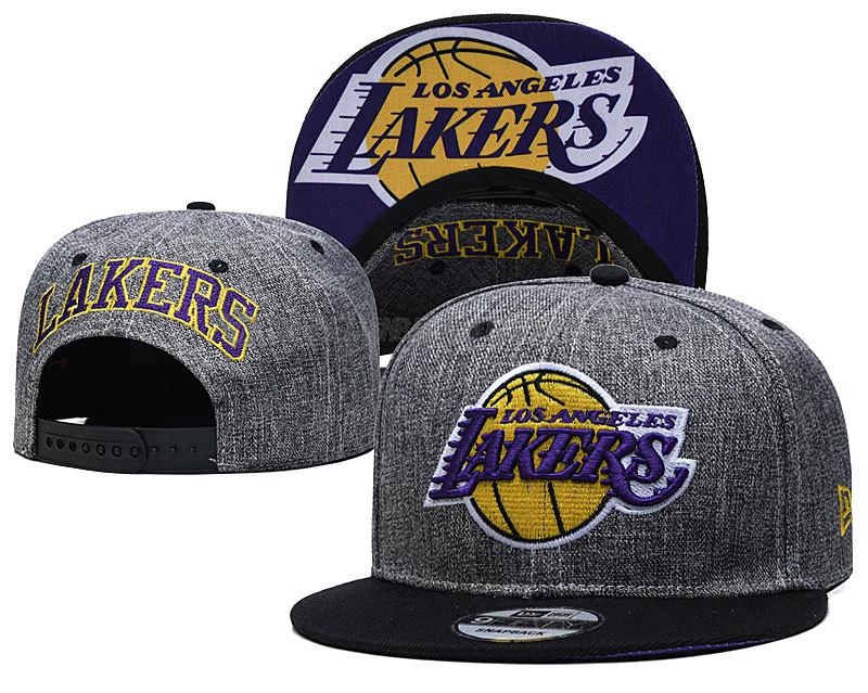 gorras de hip hop los angeles lakers de chh76 gris