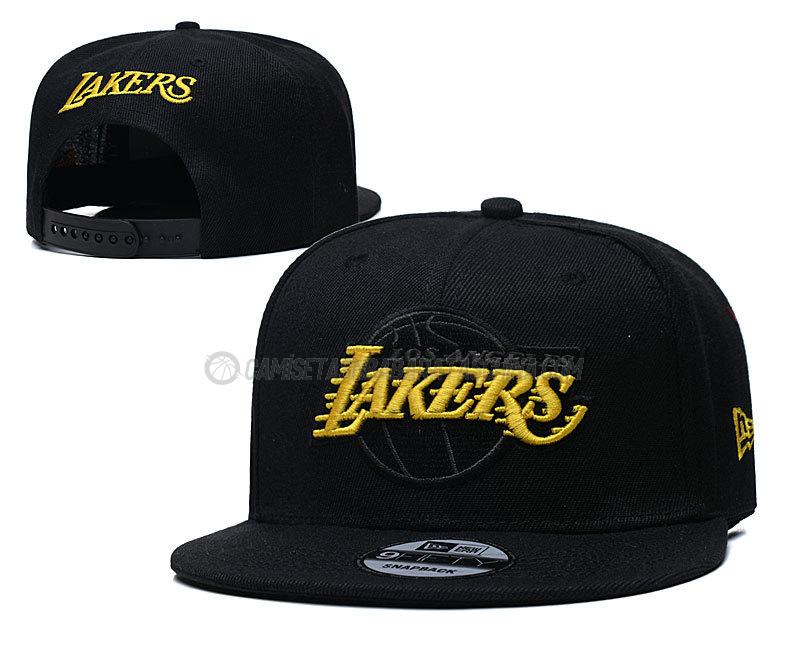 gorras de hip hop los angeles lakers de chh77 negro