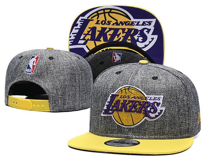 gorras de hip hop los angeles lakers de chh78 gris