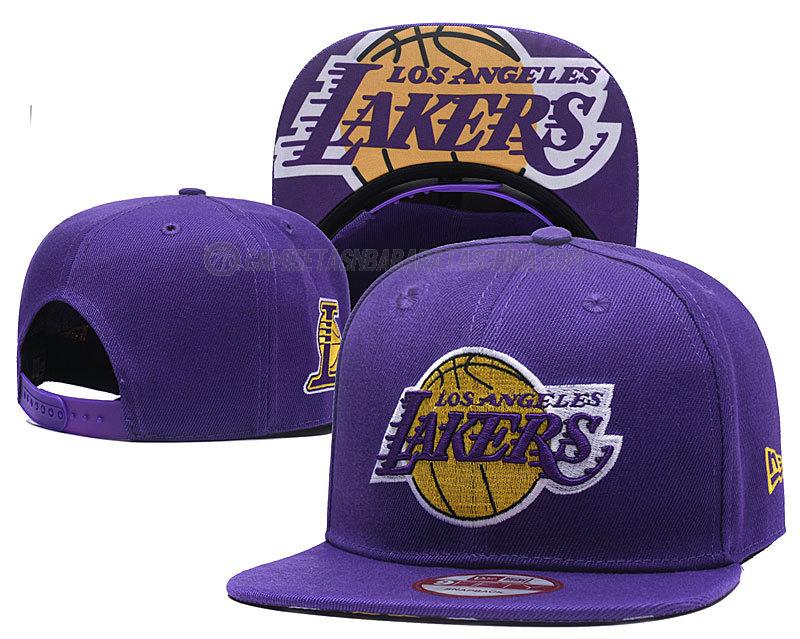 gorras de hip hop los angeles lakers de chh82 púrpura