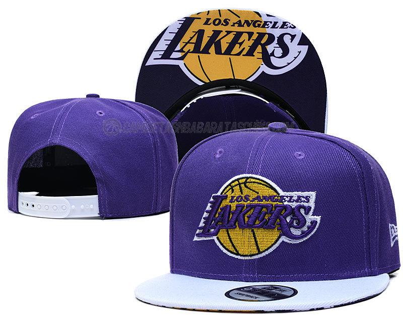 gorras de hip hop los angeles lakers de chh83 púrpura