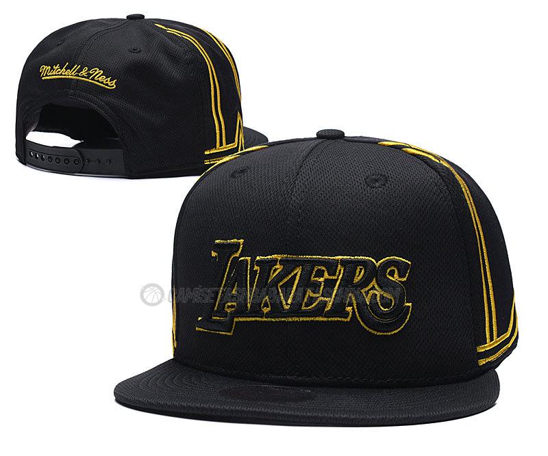 gorras de hip hop los angeles lakers de chh88 negro