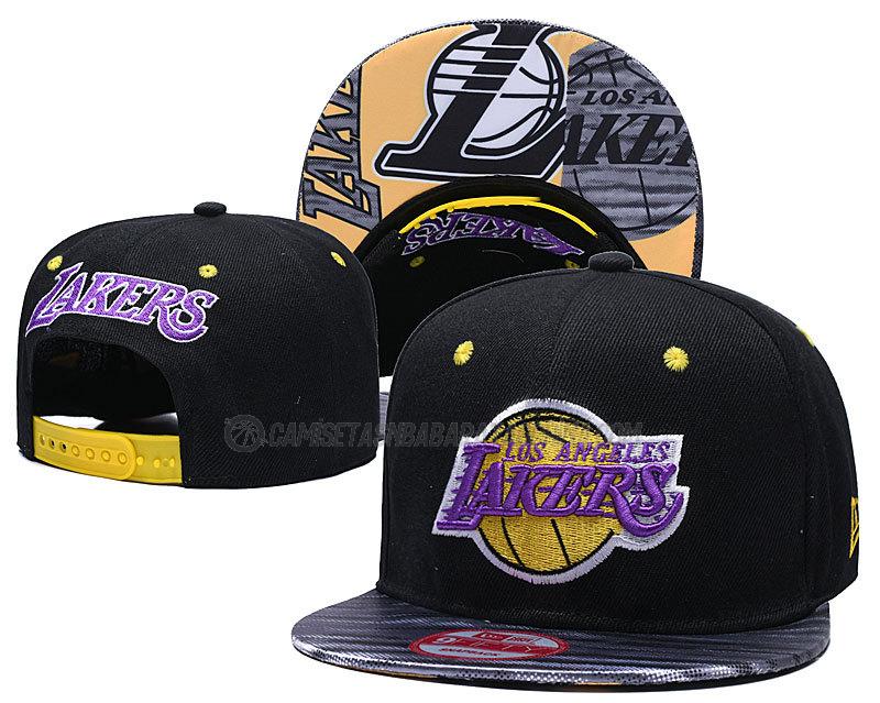 gorras de hip hop los angeles lakers de chh89 negro