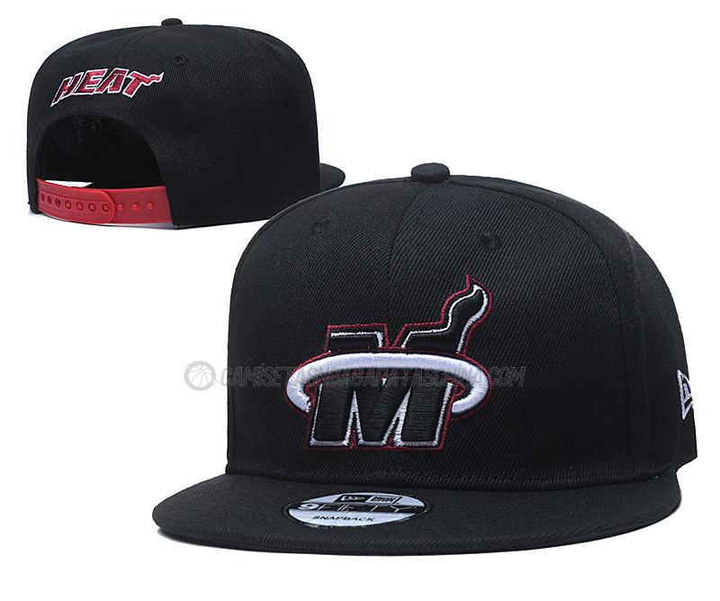 gorras de hip hop miami heat de chh138 negro