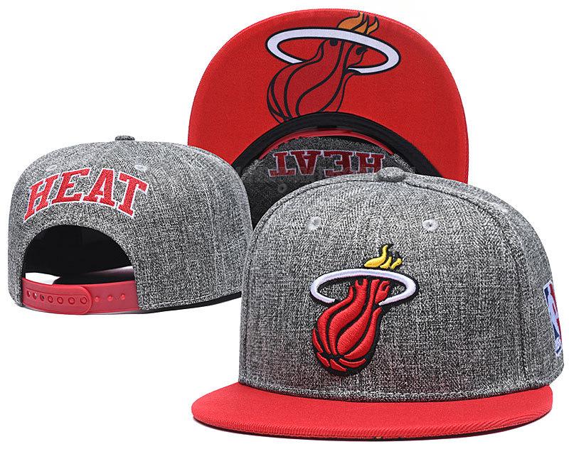 gorras de hip hop miami heat de chh139 gris