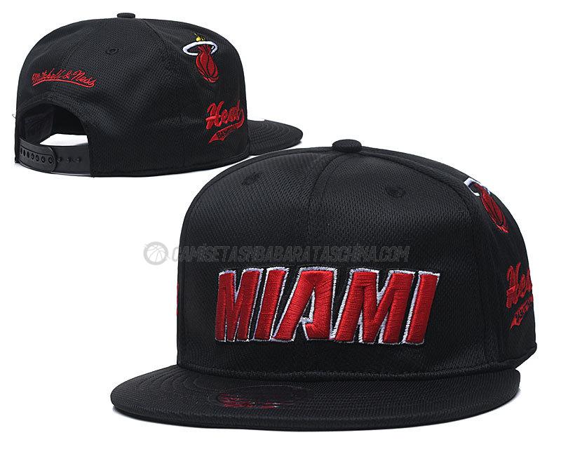 gorras de hip hop miami heat de chh142 negro