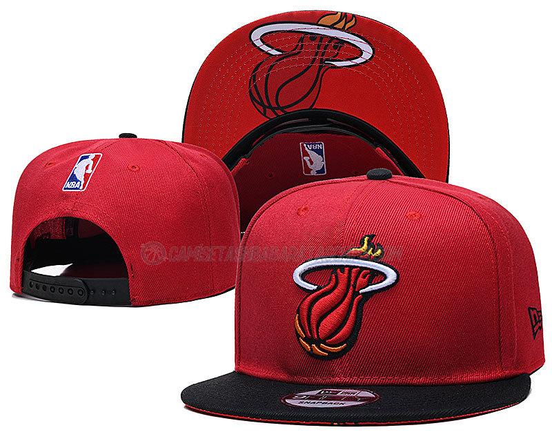 gorras de hip hop miami heat de chh146 rojo