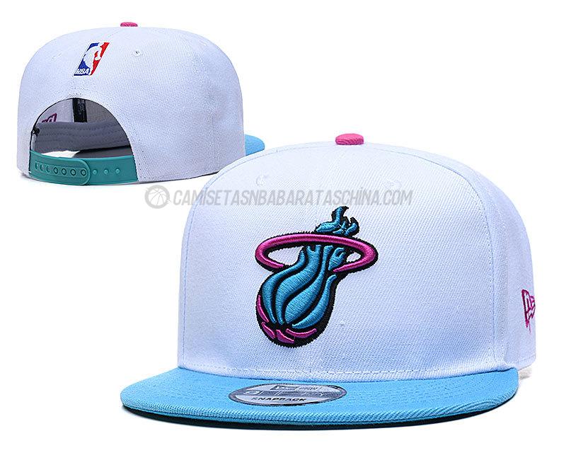 gorras de hip hop miami heat de chh149 blanco