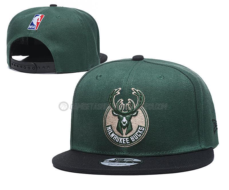 gorras de hip hop milwaukee bucks de chh152 verde