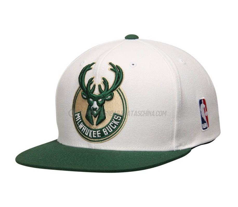 gorras de hip hop milwaukee bucks de chh154 blanco