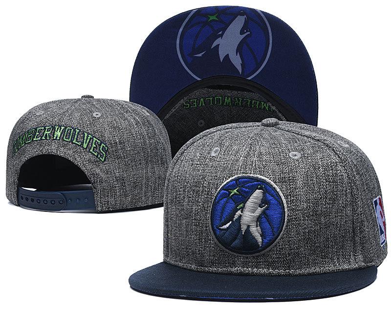 gorras de hip hop minnesota timberwolves de chh134 gris