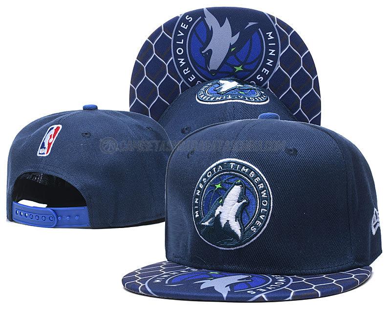 gorras de hip hop minnesota timberwolves de chh135 azul