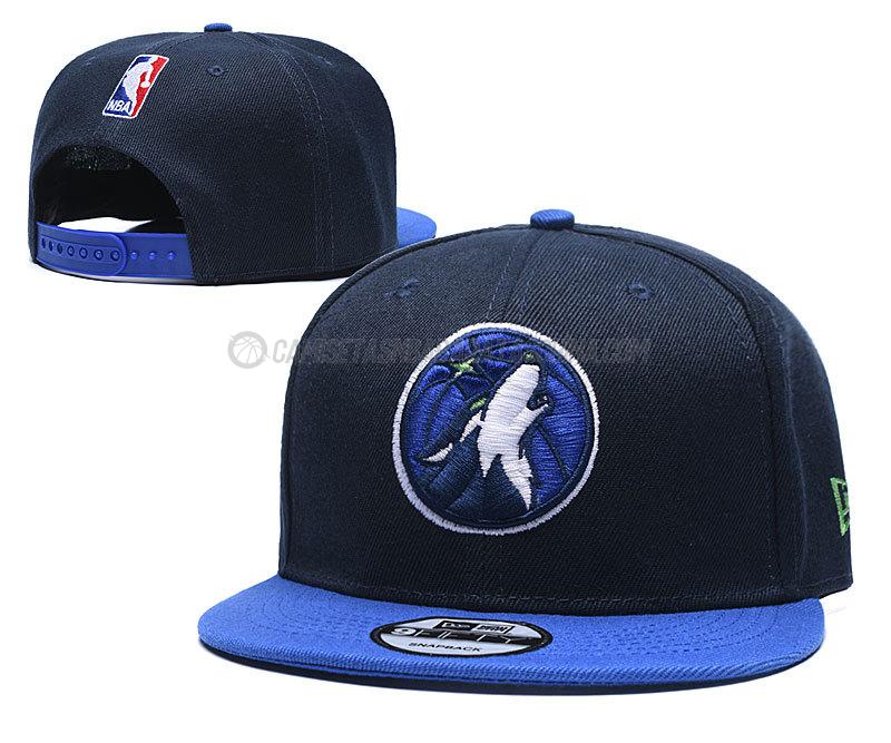 gorras de hip hop minnesota timberwolves de chh136 azul