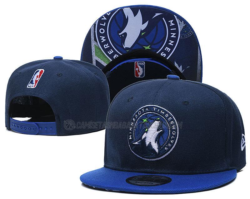 gorras de hip hop minnesota timberwolves de chh137 azul